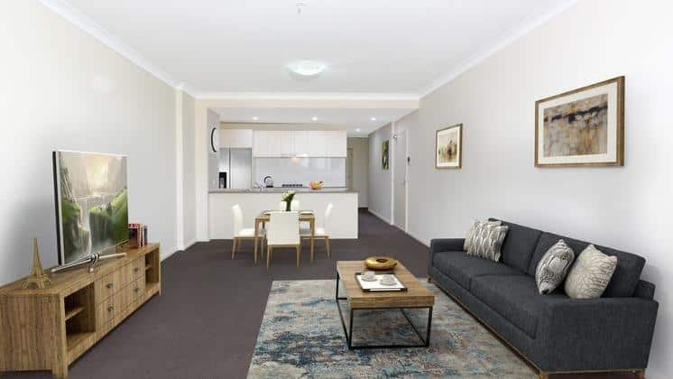 This two-bedroom apartment at 17/1 Browne Parade in Liverpool has a price guide of $529,950.