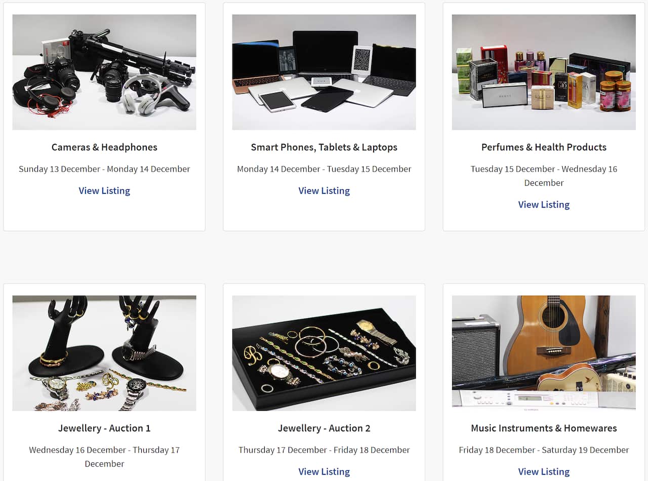 Sydney Airport Lost Property Auction