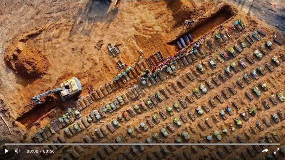 Thousands of graves have been dug in the Brazilian city of Sao Paulo as the country struggles to cope with the coronavirus outbreak.