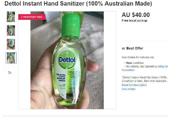 Overpriced hand sanitizer