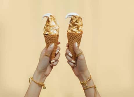 Gold ice cream 