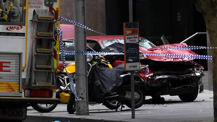Police and Emergency services at the scene 