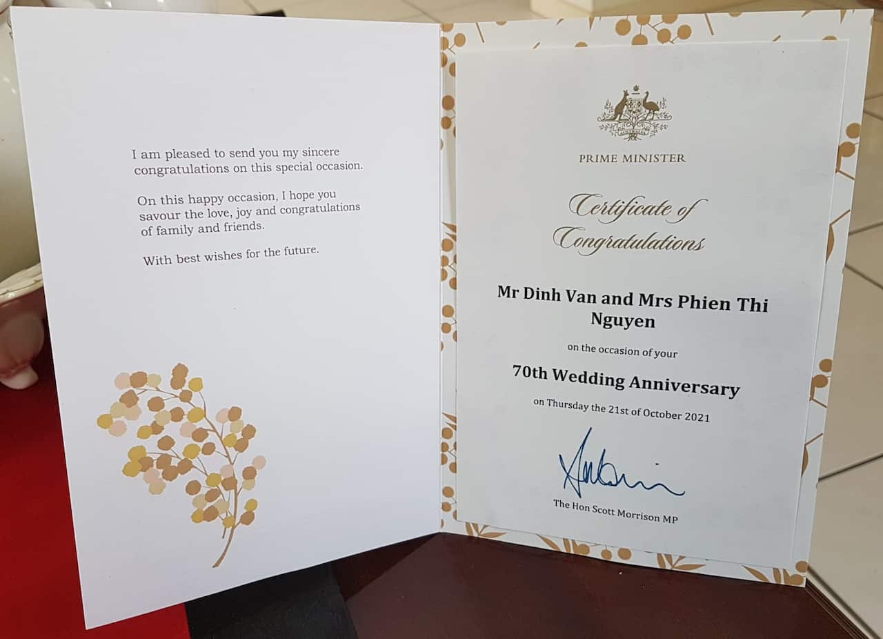 Thiệp chúc mừng của Thủ tướng Scott Morrison