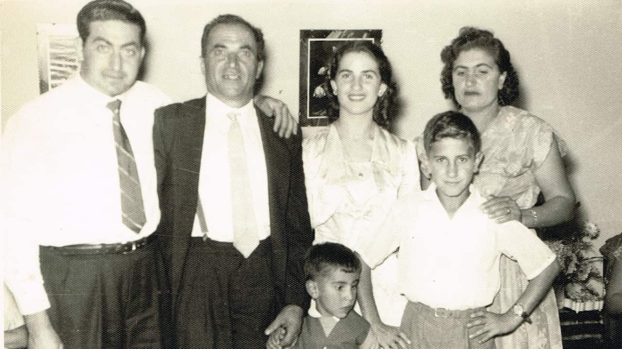 Carmelina con la famiglia nel 1959
