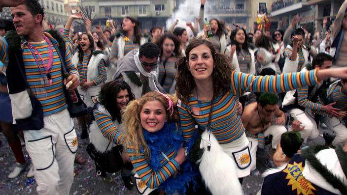 Participants of the most famous Greek carnival