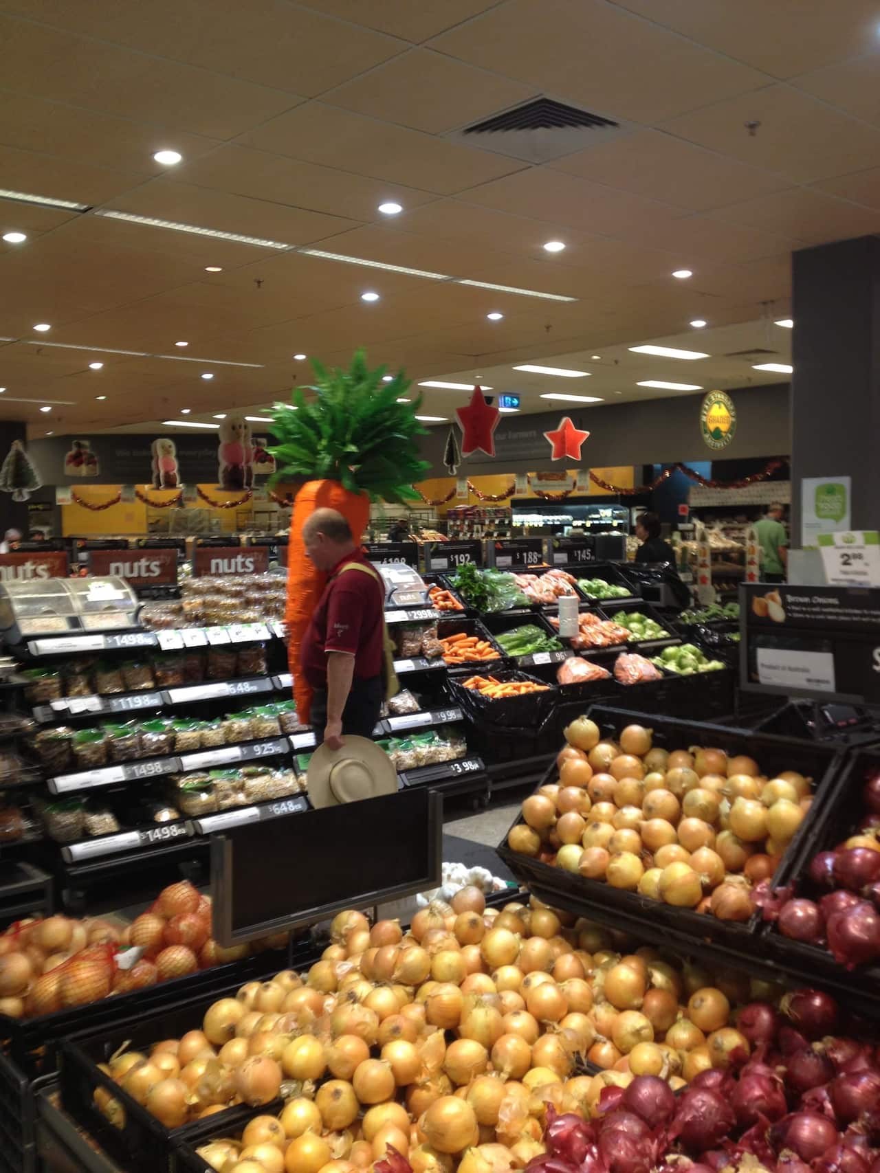 Carrot man in Melbourne