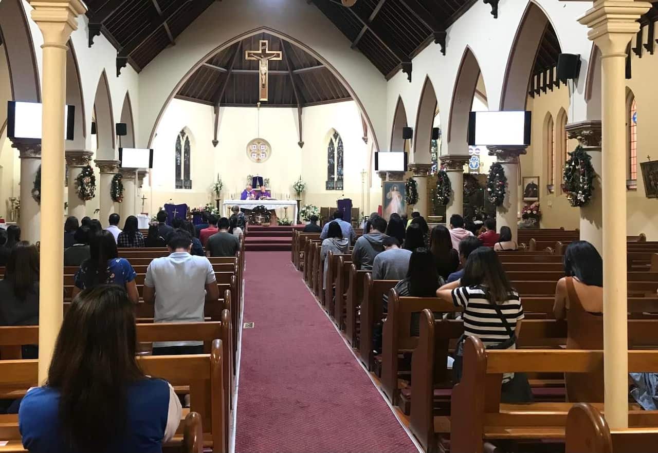 Filipino Catholic Mass in St. Brigid's Parish Fitzroy, Victoria Australia