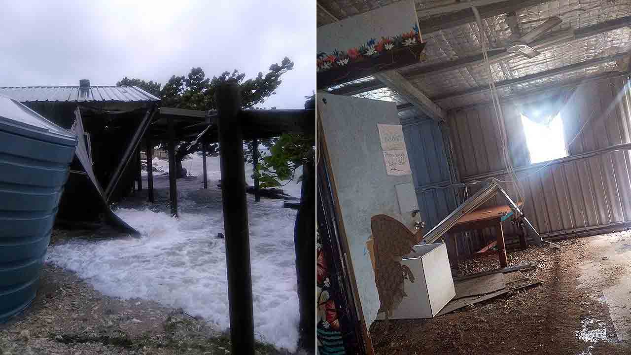 The devastation on Yam Island.