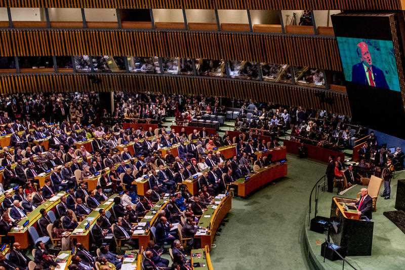 U.S. President Donald Trump addresses the United Nations General Assembly