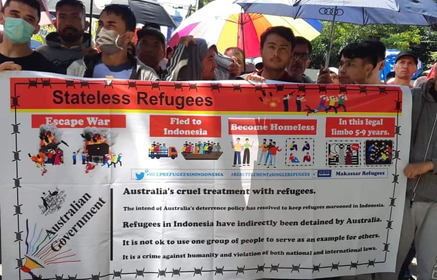 The protest at Makassar.