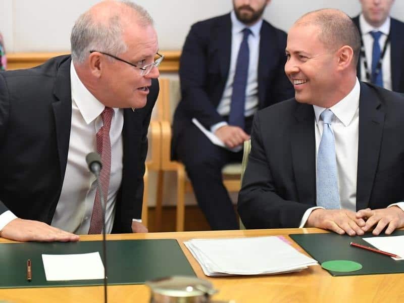 Prime Minister Scott Morrison and Treasurer Josh Frydenberg