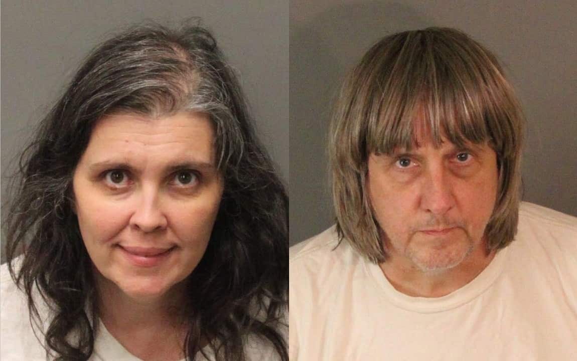 Louise Anna Turpin, left, and David Allen Turpin, right, were arrested, in Perris, and charged with torture and child endangerment.