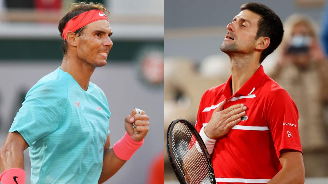 Rafael Nadal and Novak Djokovic