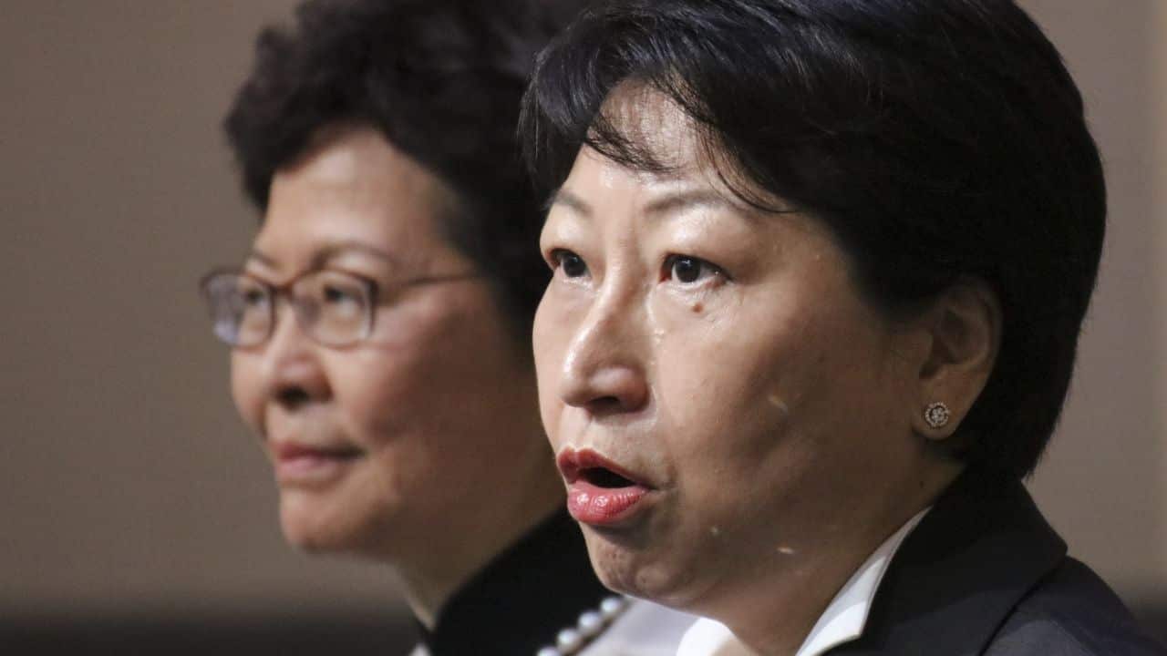 Approval ratings for Hong Kong leader Carrie Lam and justice chief Teresa Cheng hit new lows