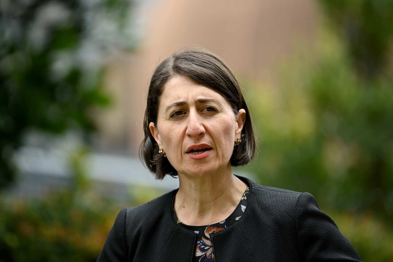 NSW Premier Gladys Berejiklian addresses media during a COVID-19 update in Sydney.