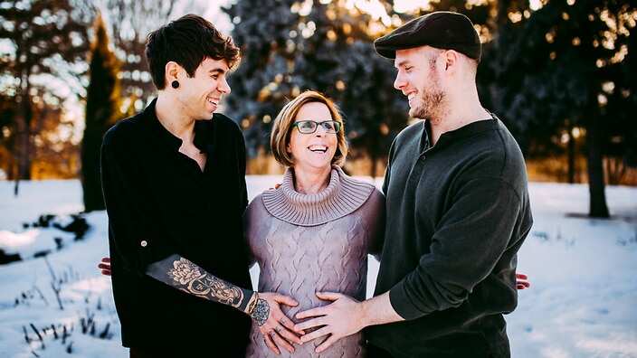 Cicile with her son Matthew and son in-law Elliot