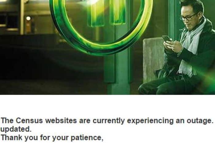 Census website outage