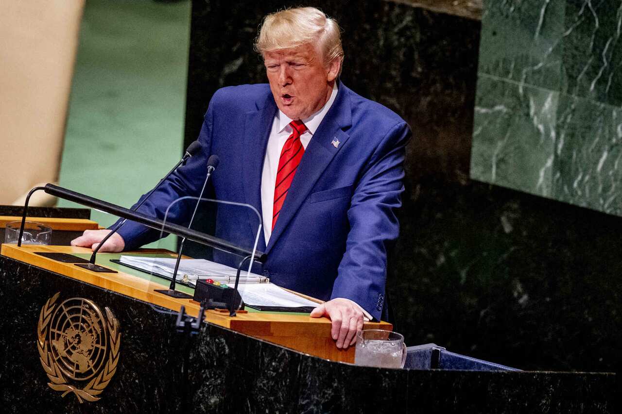US President Donald Trump speaks at the 74th General Debate at the UN General Assembly