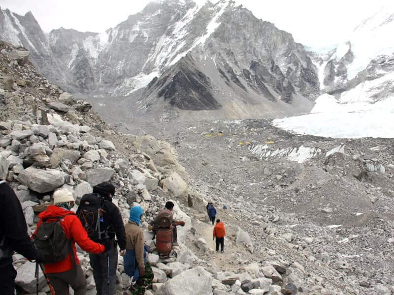 Nepal mountains and glaciers