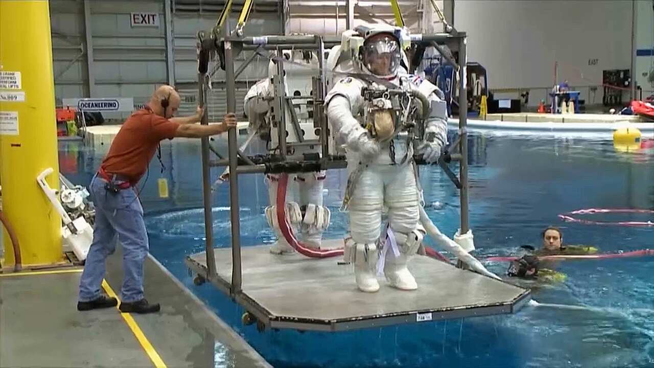 Astronaut Tim Peake during training