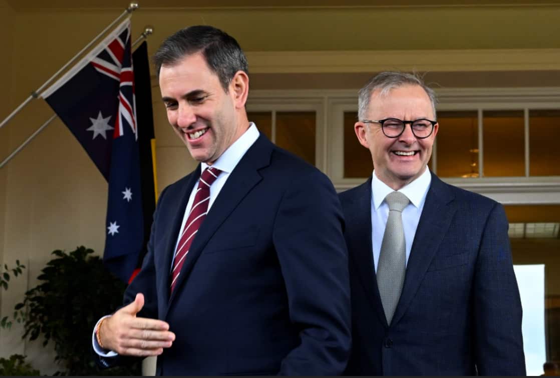 Australian Prime Minister Anthony Albanese and Australian Treasurer Jim Chalmers.