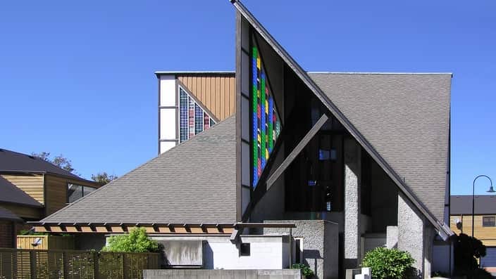 In Futuna Chapel, John Scott employed a composite language that references a number of different architectural traditions. 
