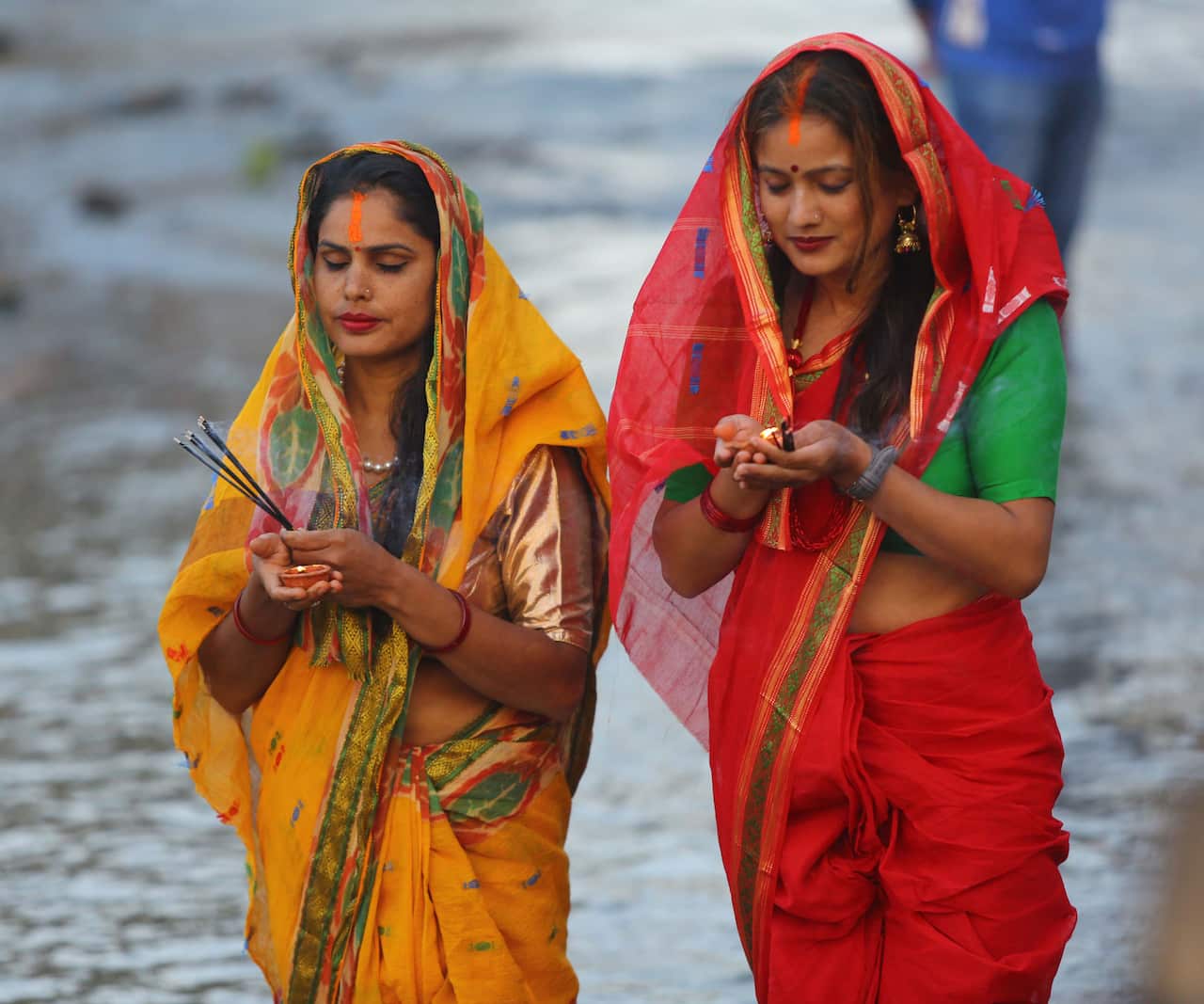 Chhath Parva celebration in Nepal.