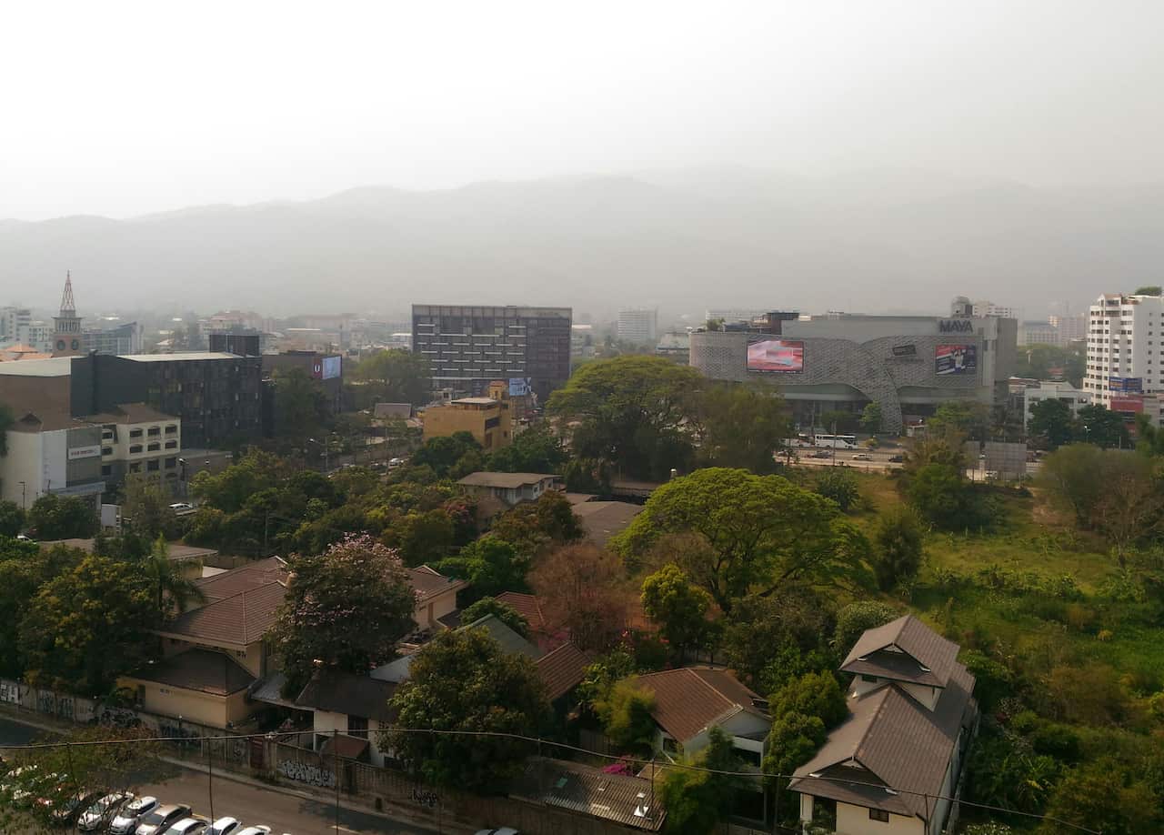 Image of polluted air, Chiang Mai, Thailand on 6 MAR 2018