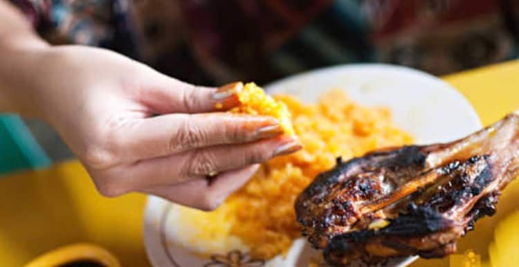 eating chicken inasal with bare hands is an experience.