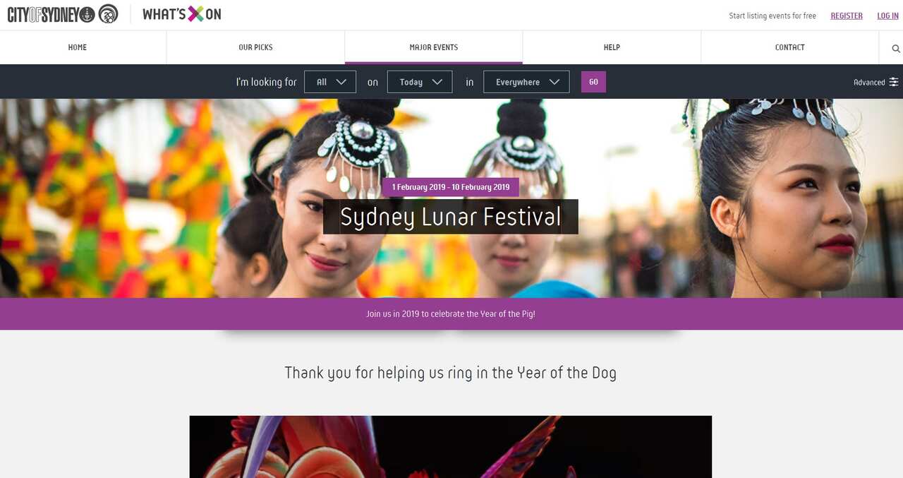 The page on the council's website 