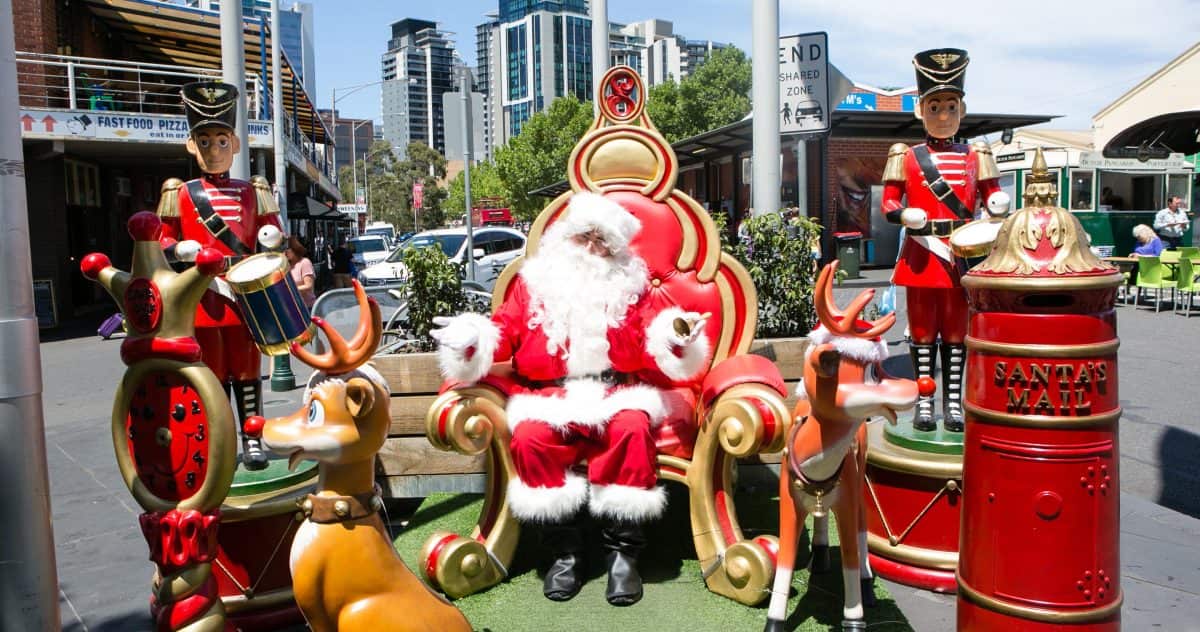 Santa photo at Queen Vic Market