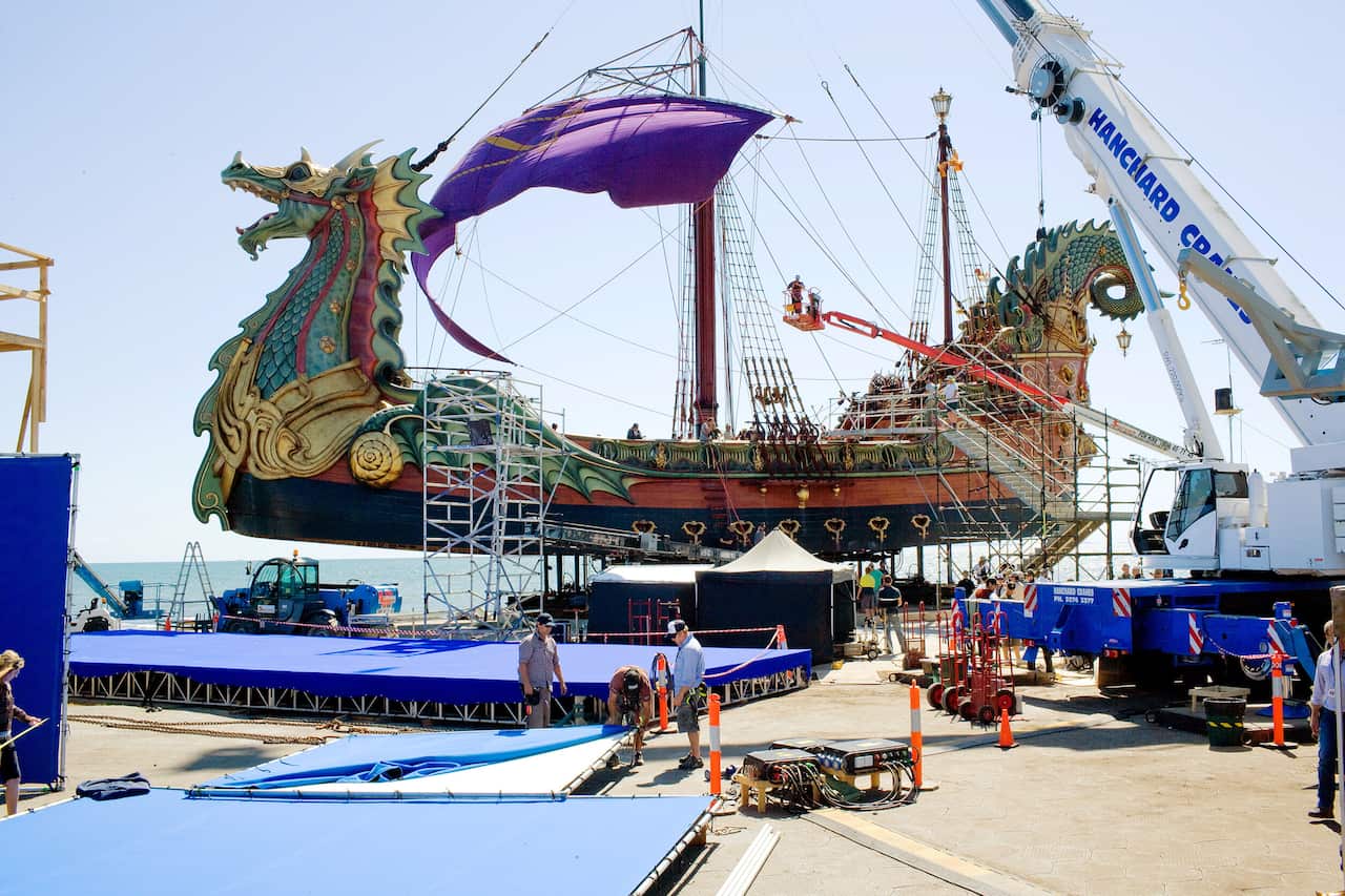 Il set del film del 2010 'Le cronache di Narnia - Il viaggio del veliero' (The Chronicles of Narnia: The Voyage of the Dawn Treader) girato in Queensland