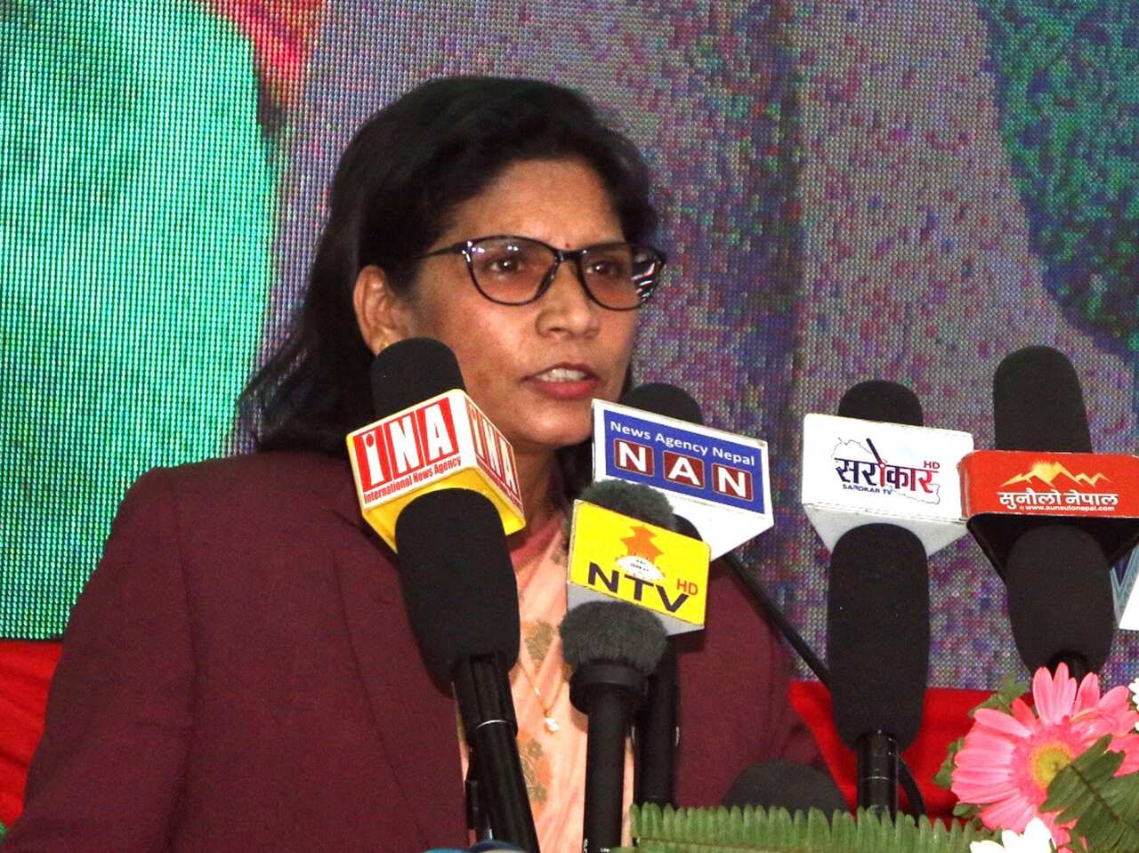 Nepal's Minister for Agriculture and Livestock Development Padma Kumari Aryal announces that the country is now self-reliant on products related to livestock.
