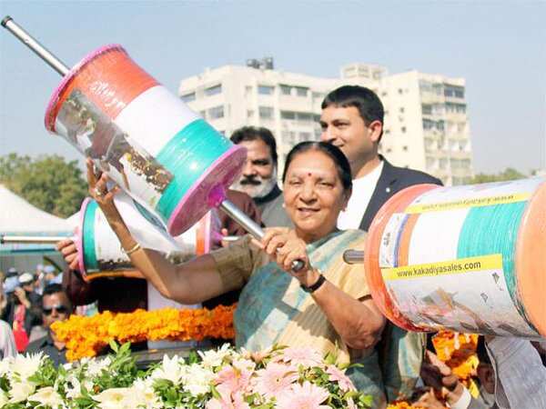 International Kite Festival in Ahmedabad, Anandiben Patel