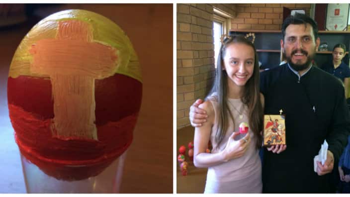 Mia and Father Kliment