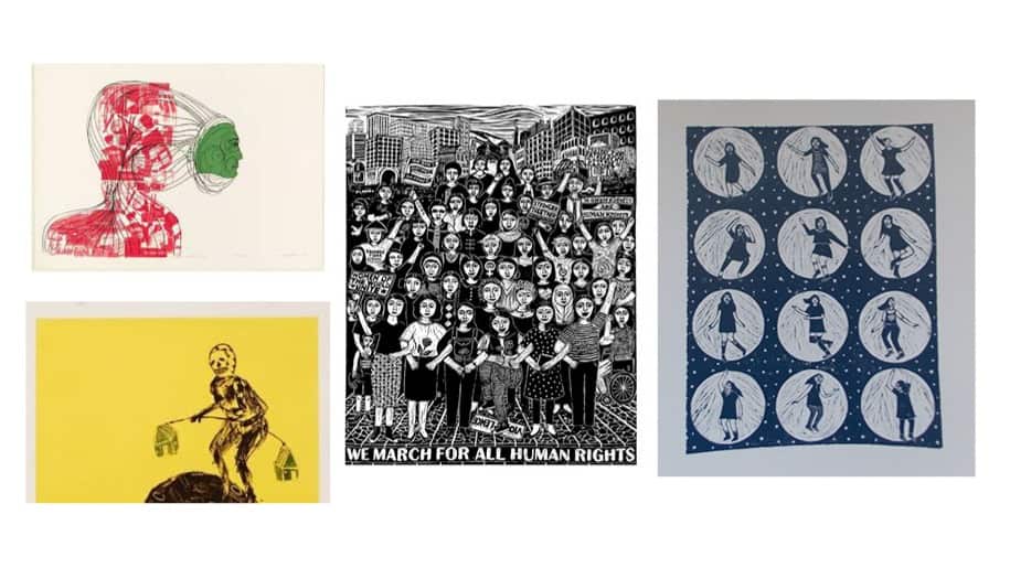 Collage of Bayu Widodo and Fitriani Dwi Kurniasih's works. 