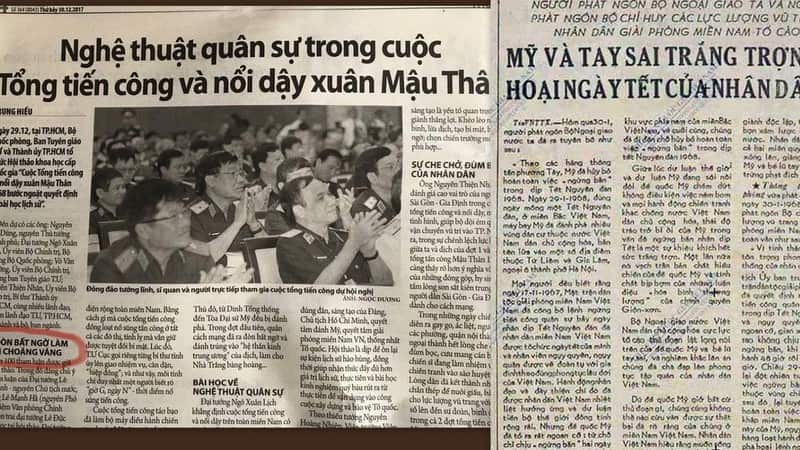 Hai bai báo cách nhau 40 năm về Mậu Thân trên Nhân Dân