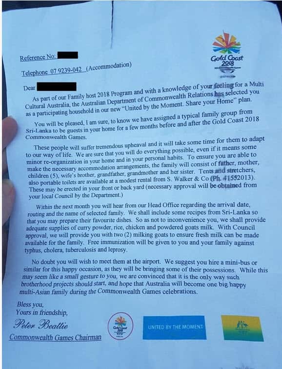 Fake letter