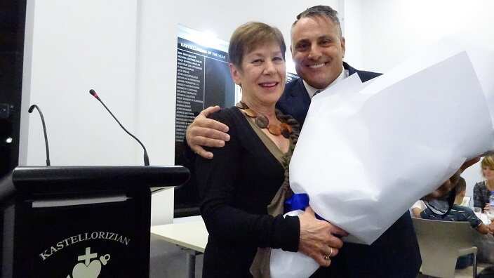 Greek Australian 'yiayia' Connie Gregory at the Castellorizian Association of Victoria. 