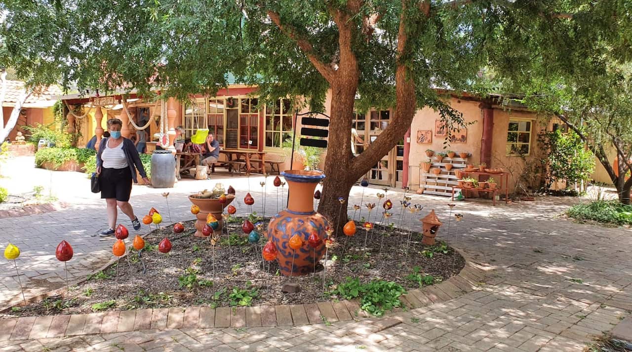 Coonabarabran's pottery shop and cafe. 