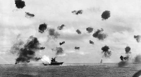 From the Coral Sea battle 