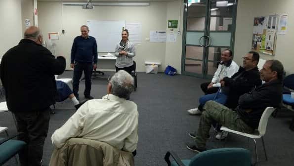 A group of men taking part in CORE program