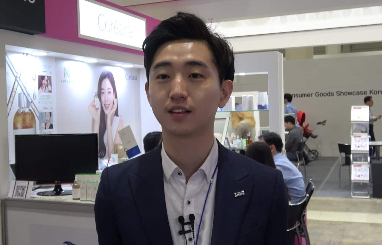 Henry Kim, staff of the overseas business team of Coreana Cosmetics