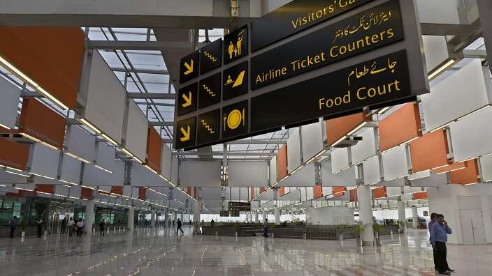 Islamabad International Airport in Pakistan.