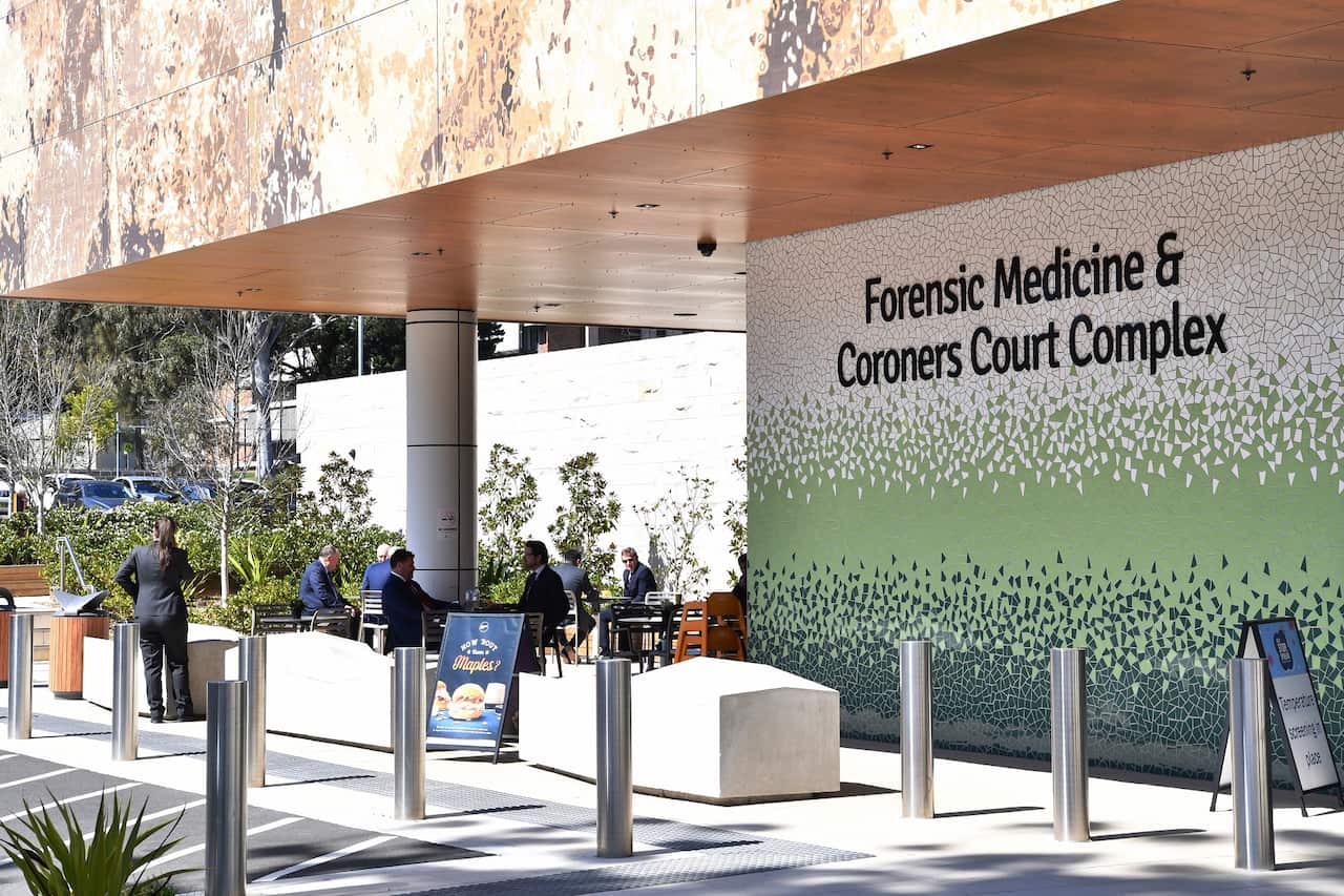 A general view of Lidcombe Coroners Court in Sydney, Monday, September 7, 2020. The NSW Coroner today formally opened a two week inquest into the deaths of the Edwards family. (AAP Image/Dean Lewins) NO ARCHIVING
