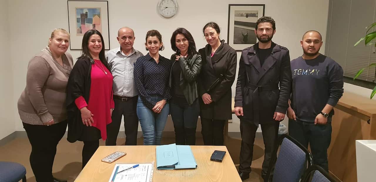 Mohamed Khairallah (3rd from left) with other board members from the Victorian Lebanese Community Council.