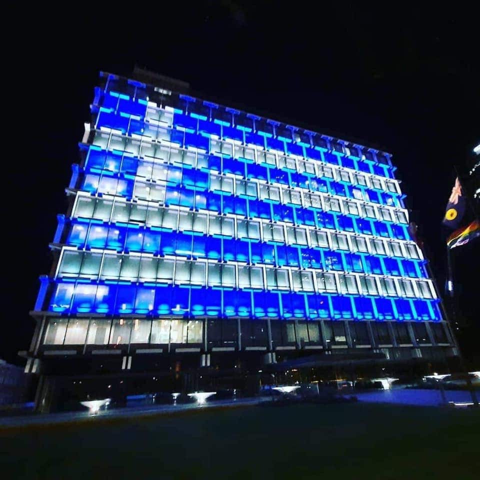 Perth's Council House: Commemoration of the 200 year anniversary for the Greek War of Independence. 