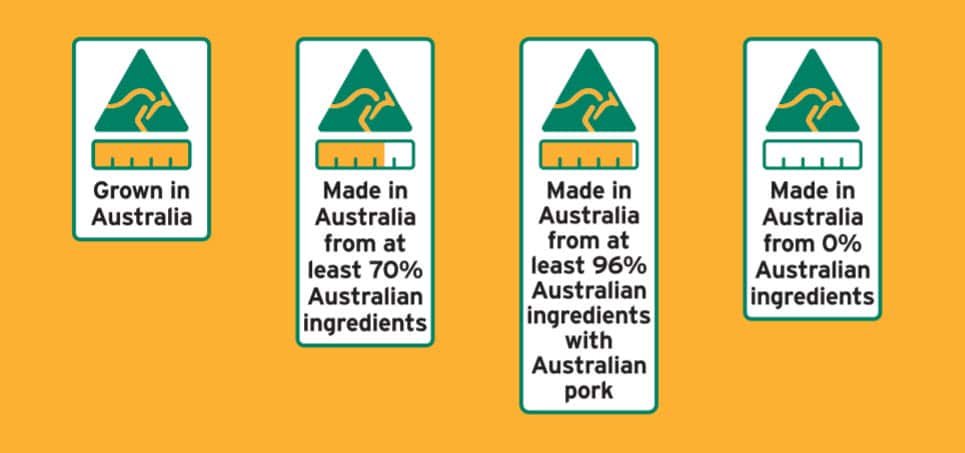 'country of origin' food labels
