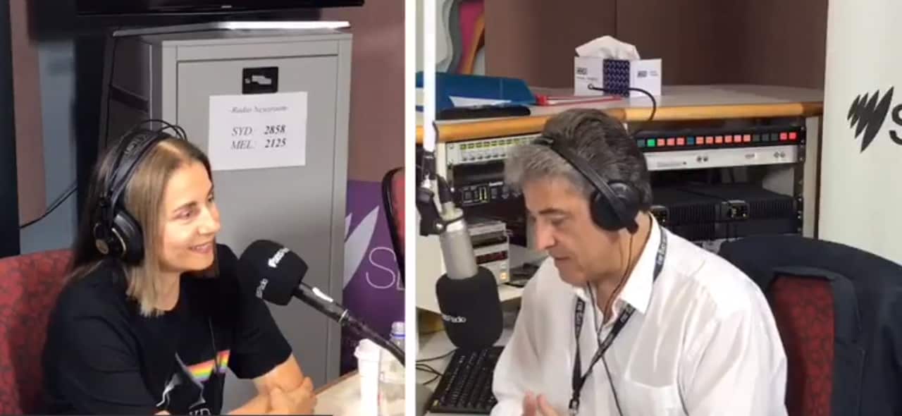 Actress Mary Cousta and SBS Greek Radio Executive Producer Themi Kallos