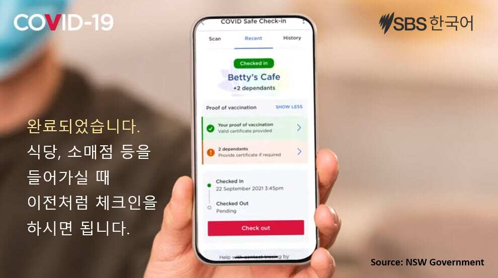 코로나19 백신 접종 증명서를 Service NSW 앱에 추가하려면?